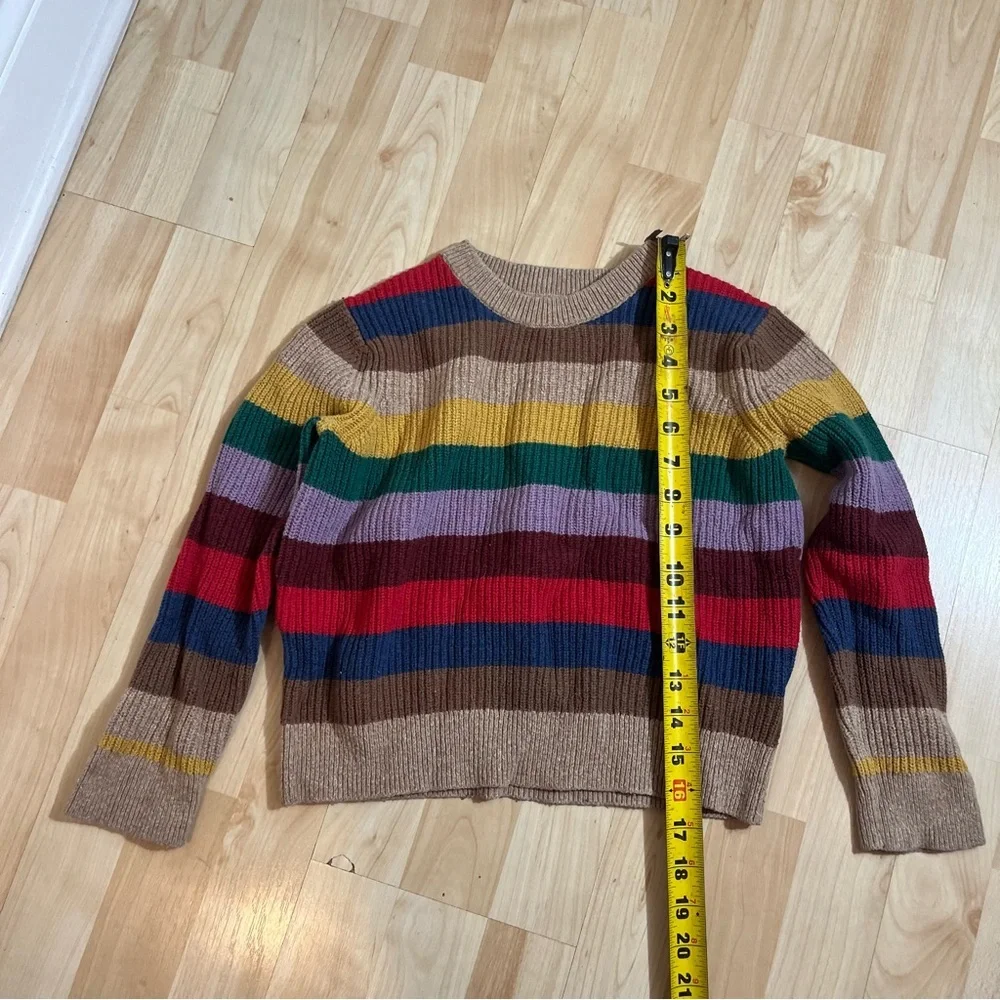 Gap Kids Happy Stripe Sweater with multicolor stripes Small 6-7